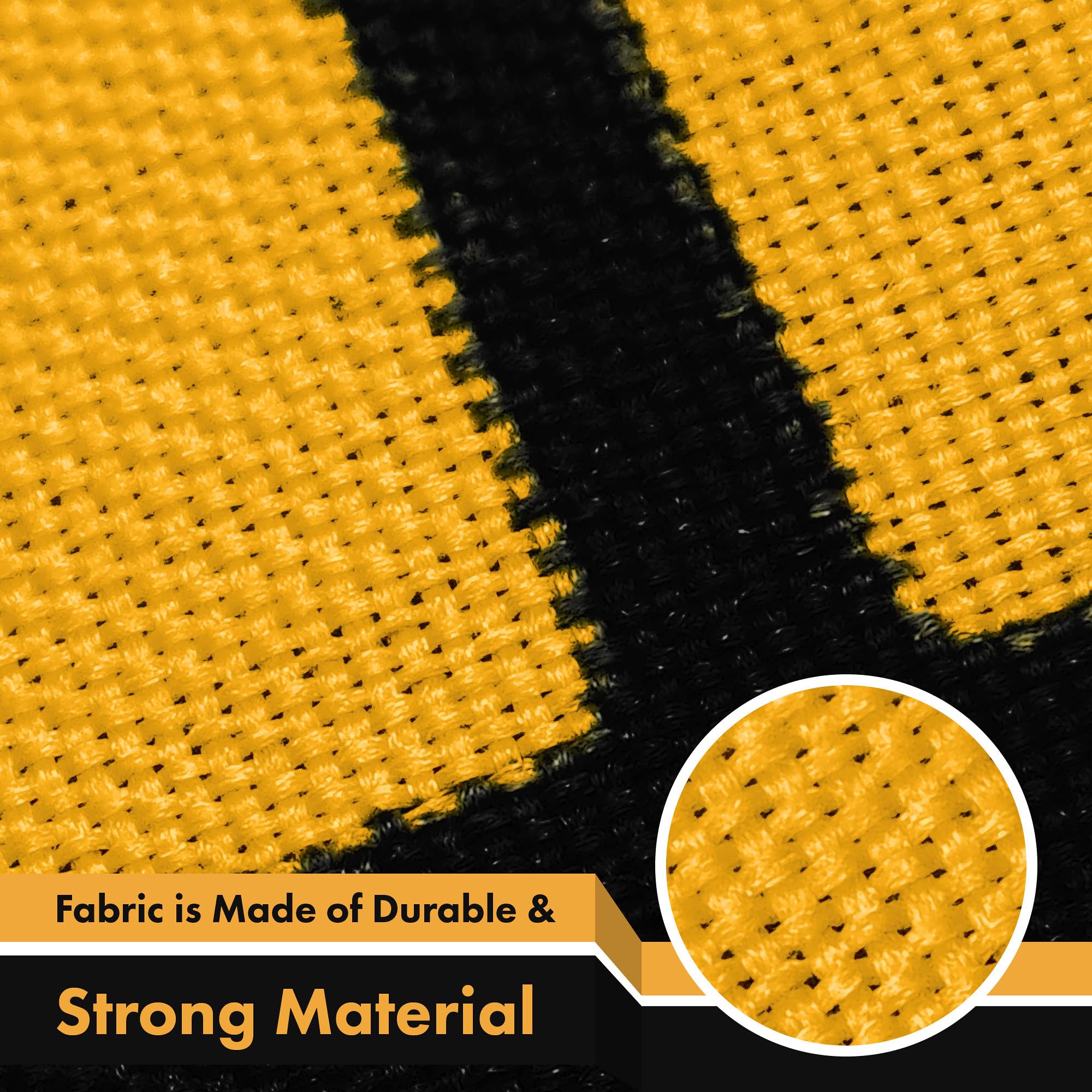 G128 Double-needle stitched fly end reduces fraying for reliable use.