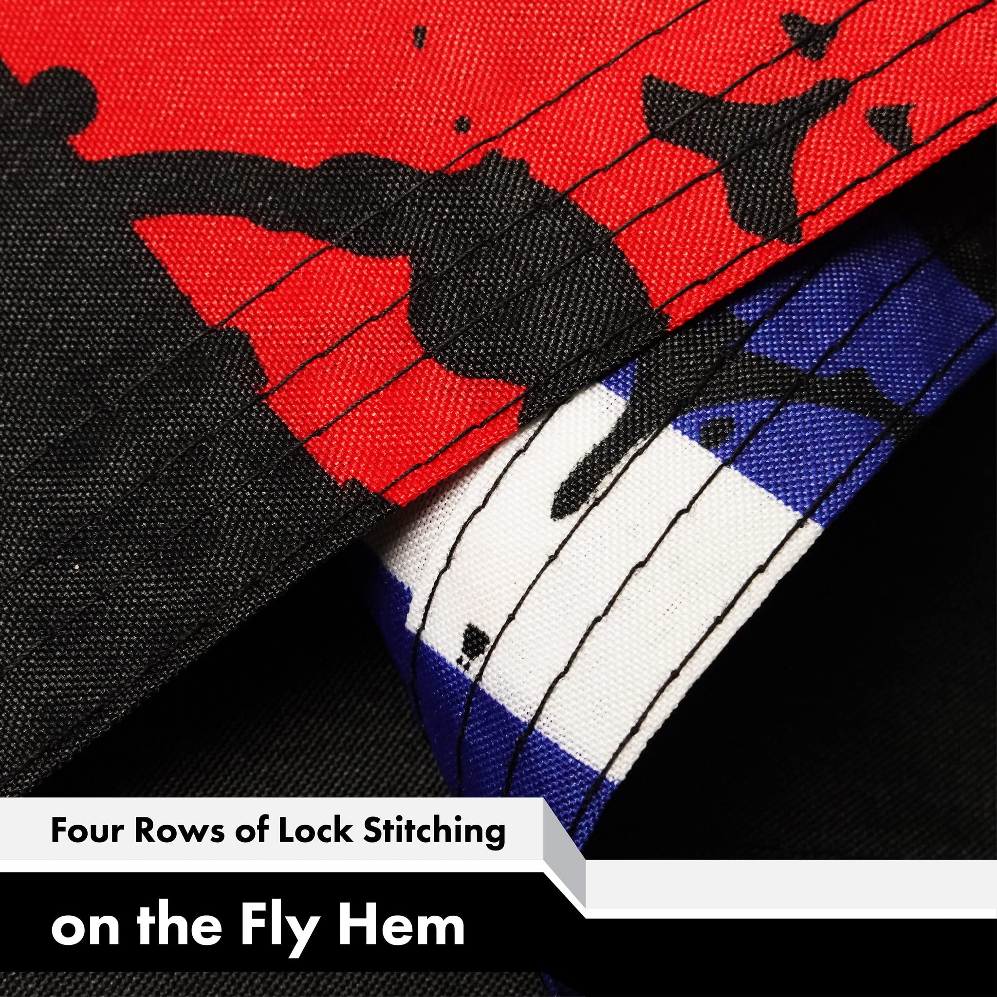 G128 Double-needle stitching reduces edge fraying.
