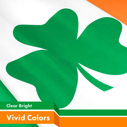 G128 dye-sublimated flag with bright shamrock colors.