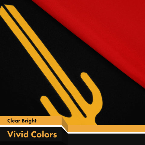 G128 Dye-submitted flag with vivid colors enhances indoor displays.