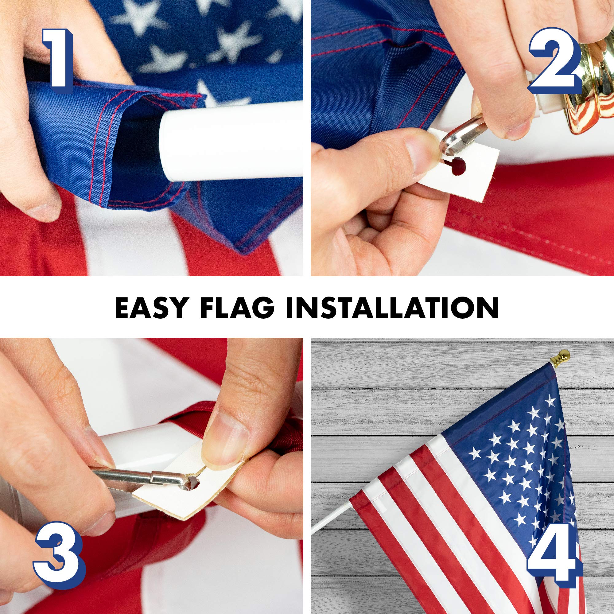 G128 easy-assembly flagpole setup for quick installation