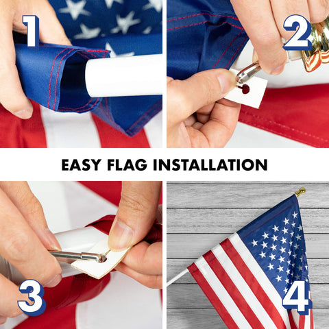 G128 easy-assembly flagpole setup for quick installation