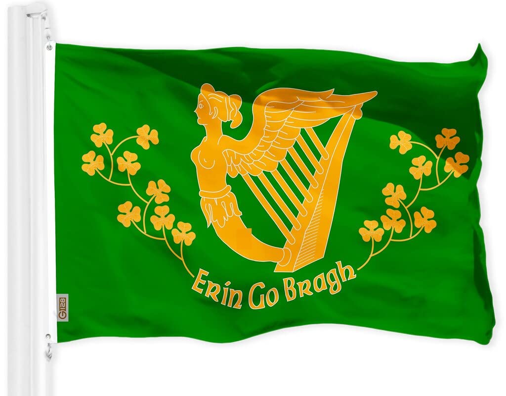 G128 Erin Go Bragh flag 3x5 with vibrant colors for outdoor display.