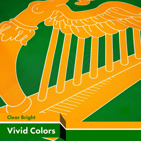 G128 Erin Go Bragh flag double-needle edges for durability.