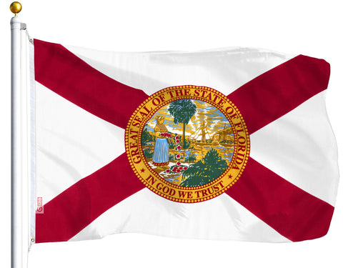 G128 Florida flag 3x5 front view with vivid colors for outdoor display