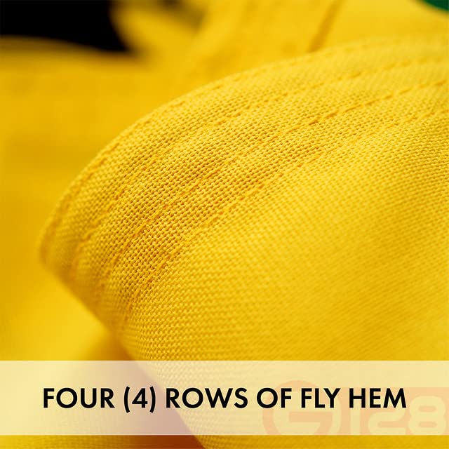 G128 Gadsden flag heavyweight polyester fabric ensures durable performance.