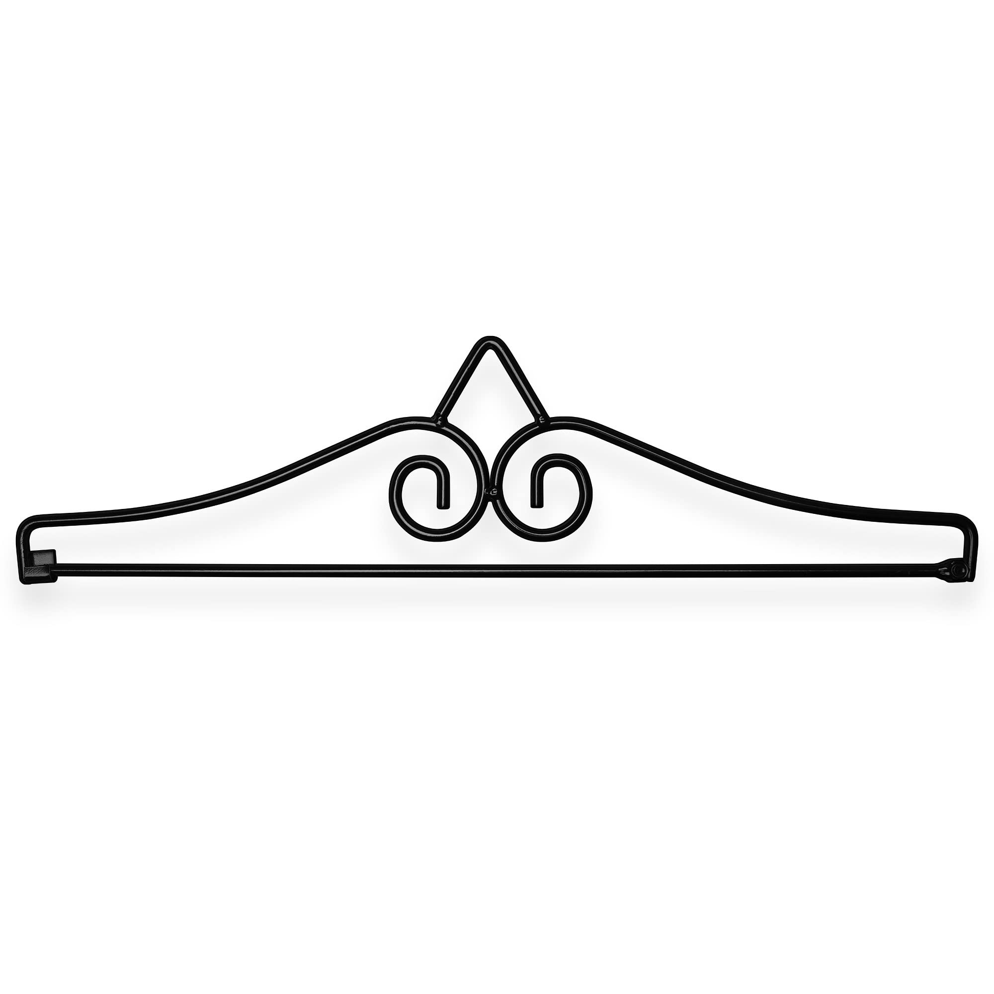 G128 Garden Flag Wall Hanger in black wrought iron for durable outdoor displays