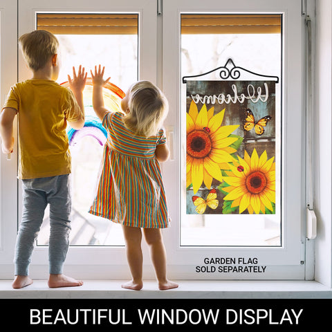 G128 wall hanger complements seasonal banners for events and holidays