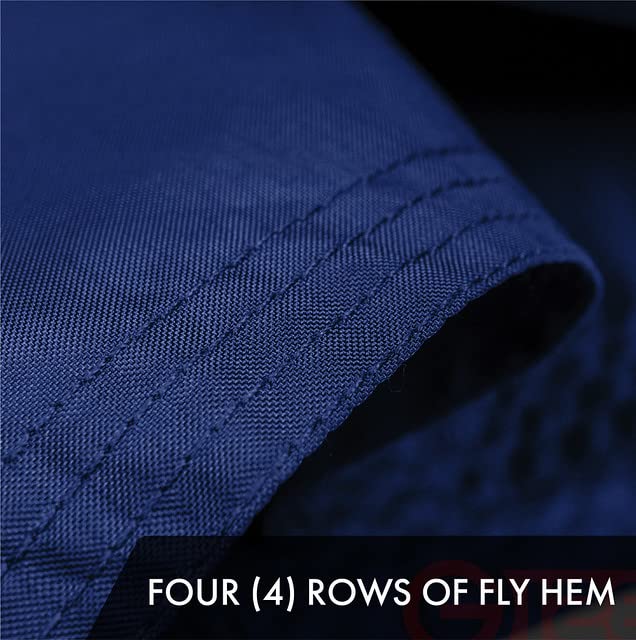 G128 heavy-duty flag heading and grommets ensure sturdy outdoor use