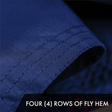 G128 heavy-duty flag heading and grommets ensure sturdy outdoor use
