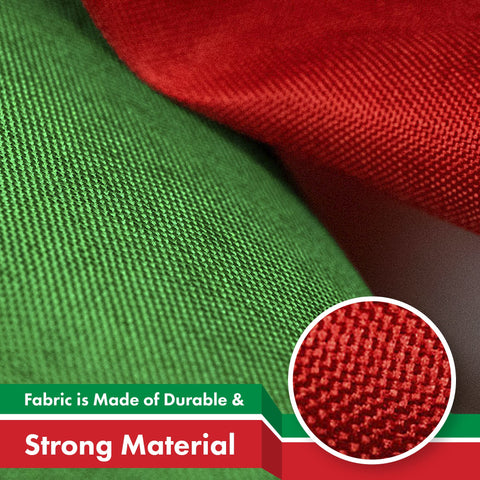 G128 Italy flag reinforced stitching reduces fraying and extends flag life.