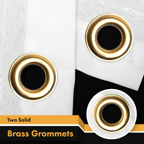 G128 150D polyester flag with brass grommets for secure outdoor hanging.