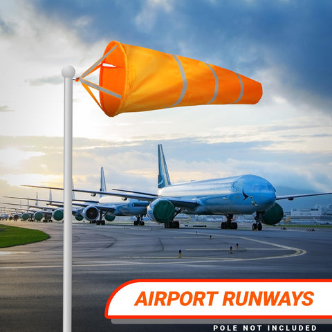 G128 orange windsock 210D fabric close-up shows durable material