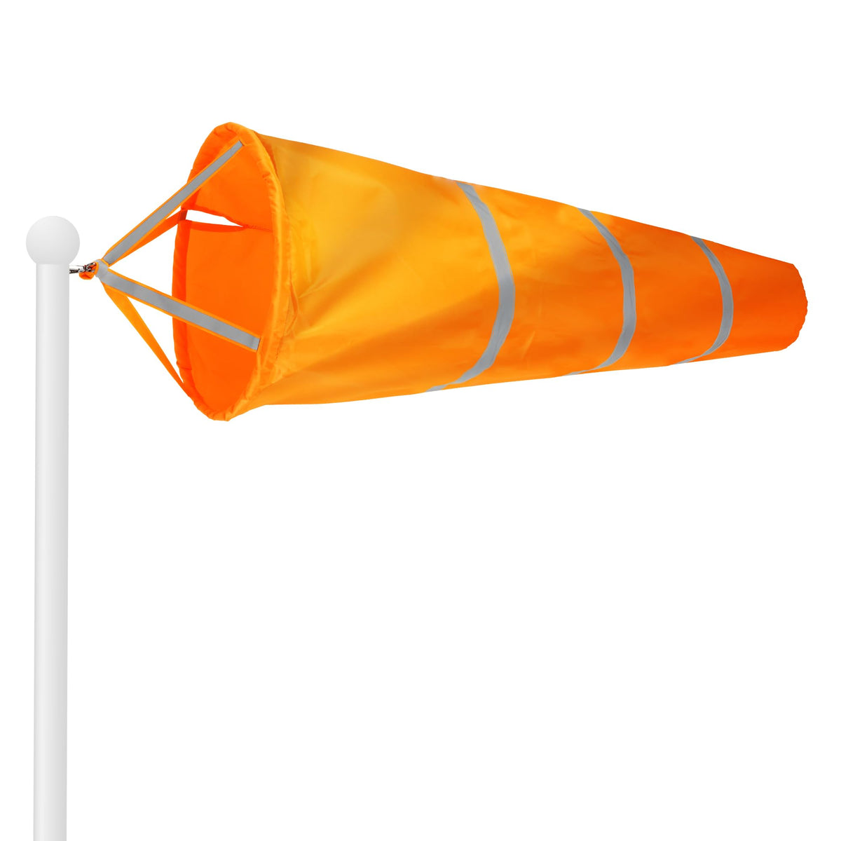 G128 orange windsock 30-inch extended in wind for quick wind direction