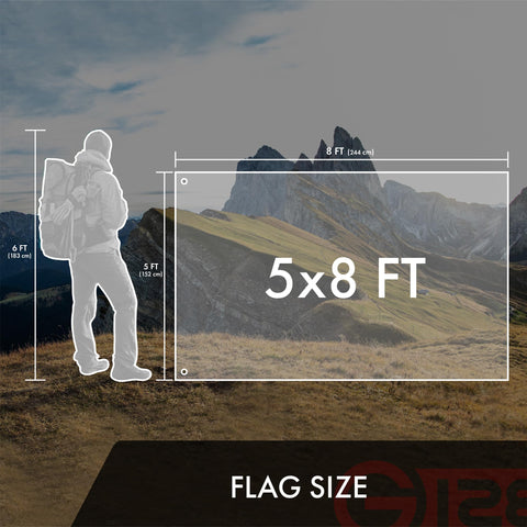 G128 premium outdoor flag features heavy-duty construction and vibrant colors.