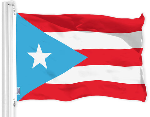 G128 Puerto Rico flag in light blue, 3x5, vibrant outdoor display