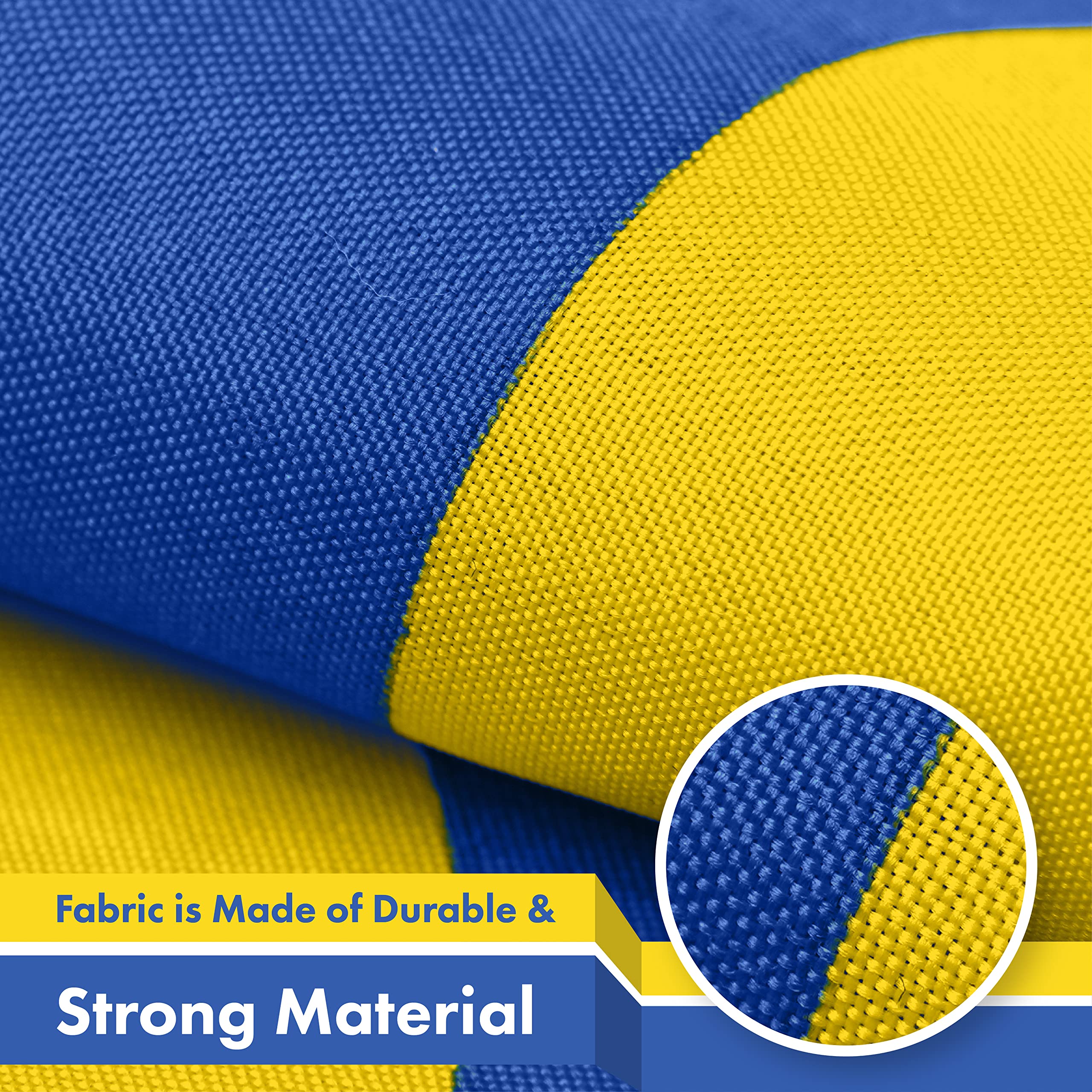 G128 Ukraine flag dye-sublimated for vivid color and longevity