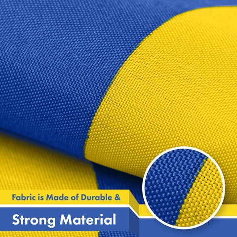 G128 Ukraine flag dye-sublimated for vivid color and longevity