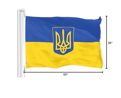G128 Ukraine flag 3x5ft with bold colors for home or events