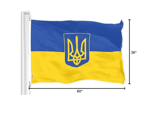 G128 Ukraine flag 3x5ft with bold colors for home or events