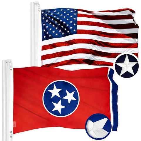 G128 USA flag 3x5 embroidered stars for indoor or outdoor display.