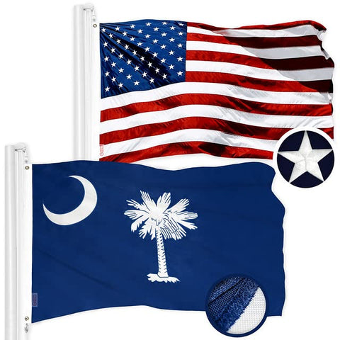 G128 USA flag embroidery 3x5 full view showcases vibrant stitching and regal presentation