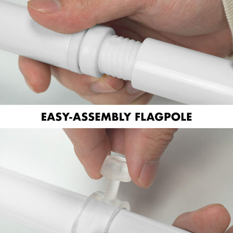 G128 wall-mount flagpole designed for indoor or outdoor display