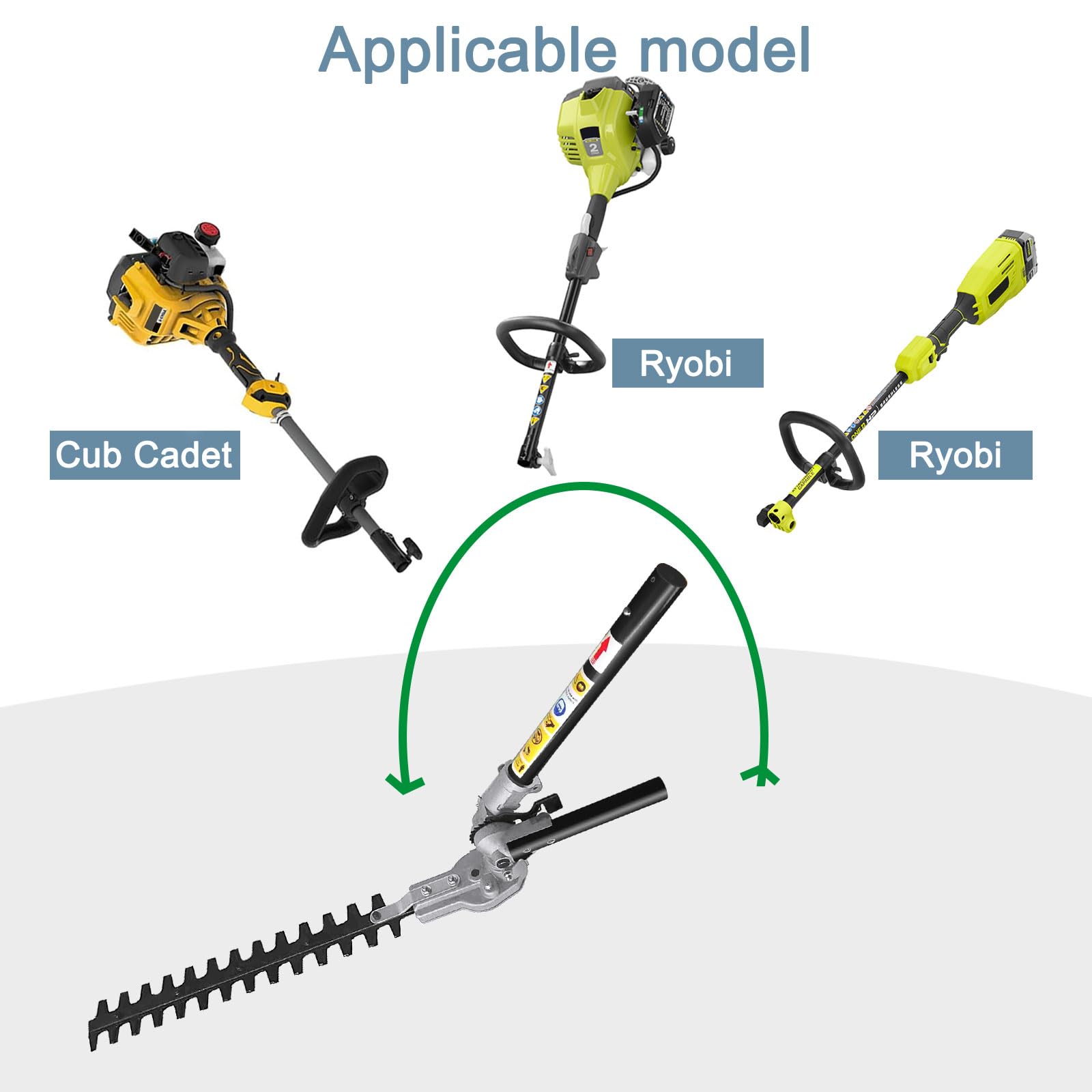 Gabasinover hedge trimmer attachment compatibility list with popular brands