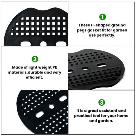 Gabrella two-hole washer fits most staples for wind resistance.