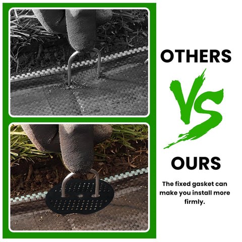 Gabrella buffer washer improves stability of weed barrier and fabric outdoors.