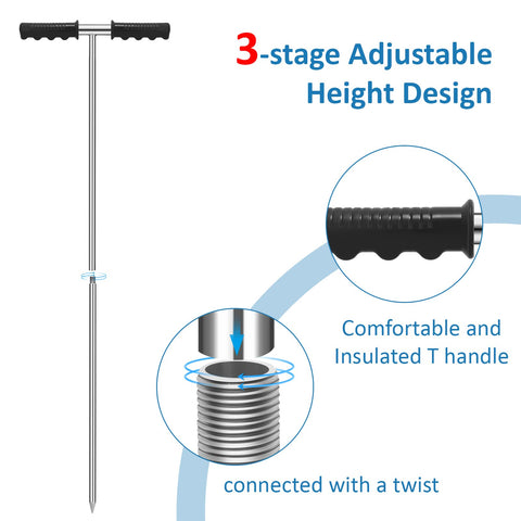 GADFISH three-section adjustable rod for versatile 32–48 inch length