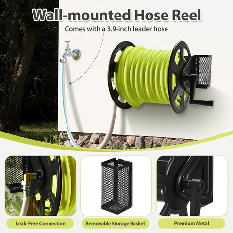GADFISH durable metal hose reel built for outdoor weather and long-lasting use.