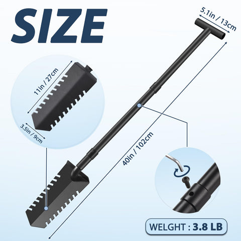 GADFISH ergonomic T-handle design reduces back and hand strain.