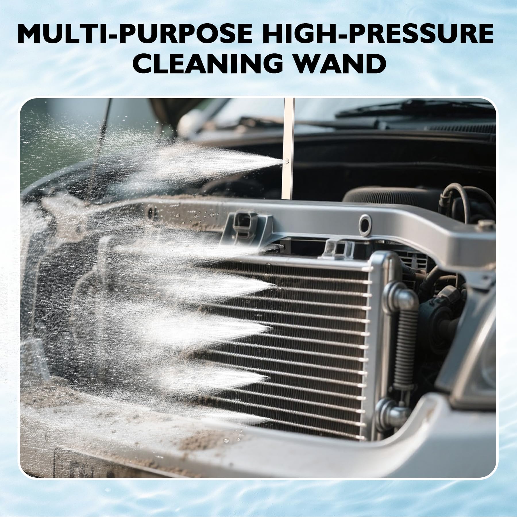 GADFISH radiator wand in use on heavy equipment showing durability