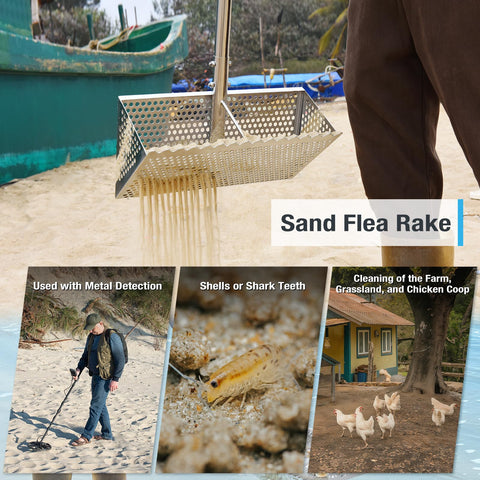 GADFISH Shell scooper and shovel with mesh scoop for versatile beach tasks