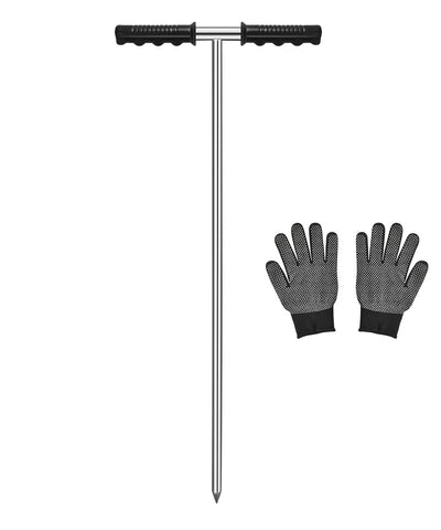 GADFISH stainless steel soil probe rod extended with ergonomic T-handle for tough ground