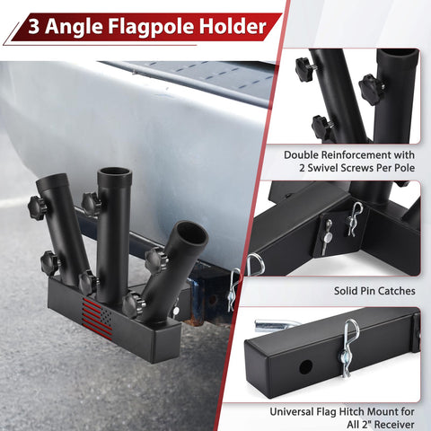 GADFISH flagpole mount extended outward for higher visibility.