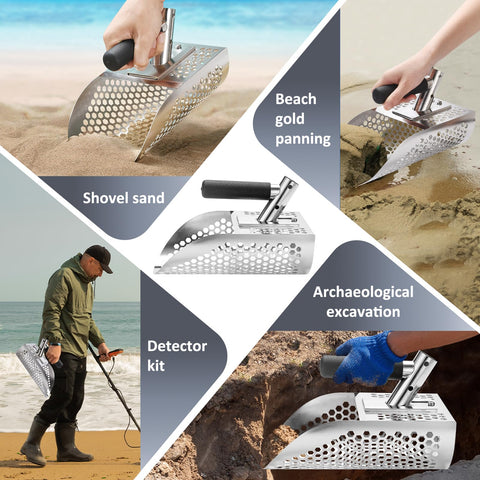 GADFISH sand scoop with top-hole design simplifies loading and cleaning after a scan