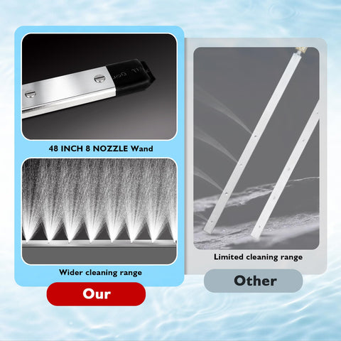 GADFISH wand shows water and air cleaning modes in action