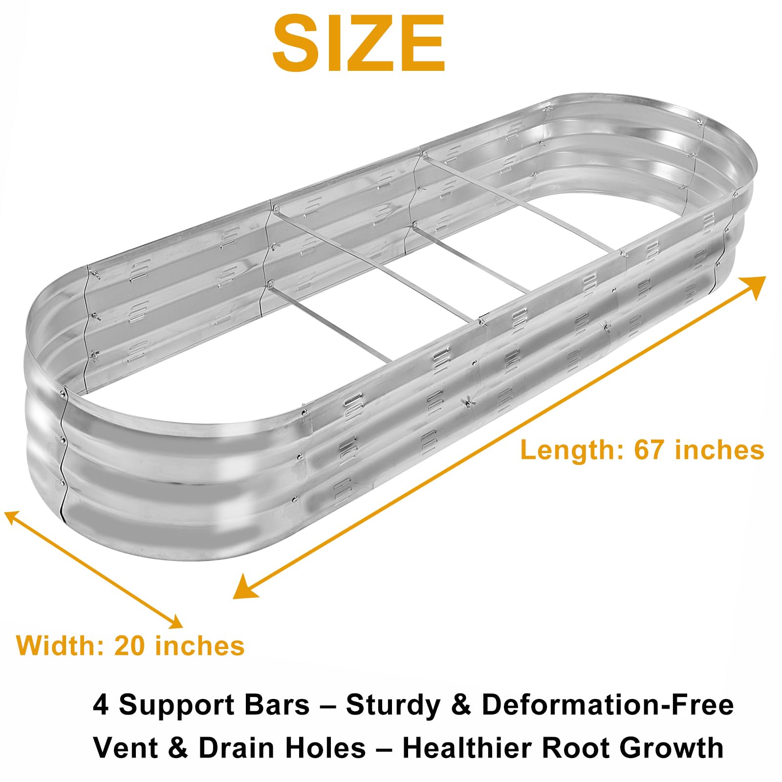GADI open-base galvanized bed highlighting drainage-friendly design.