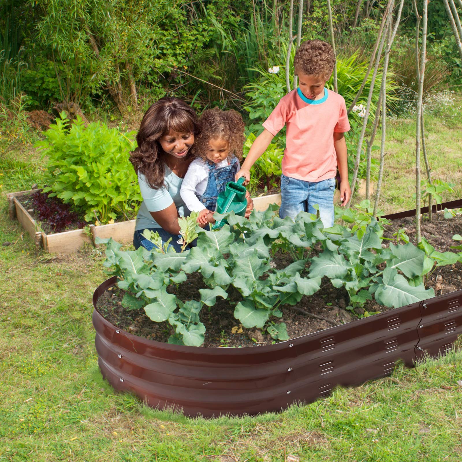 GADI raised garden bed with open base for healthy root access and drainage