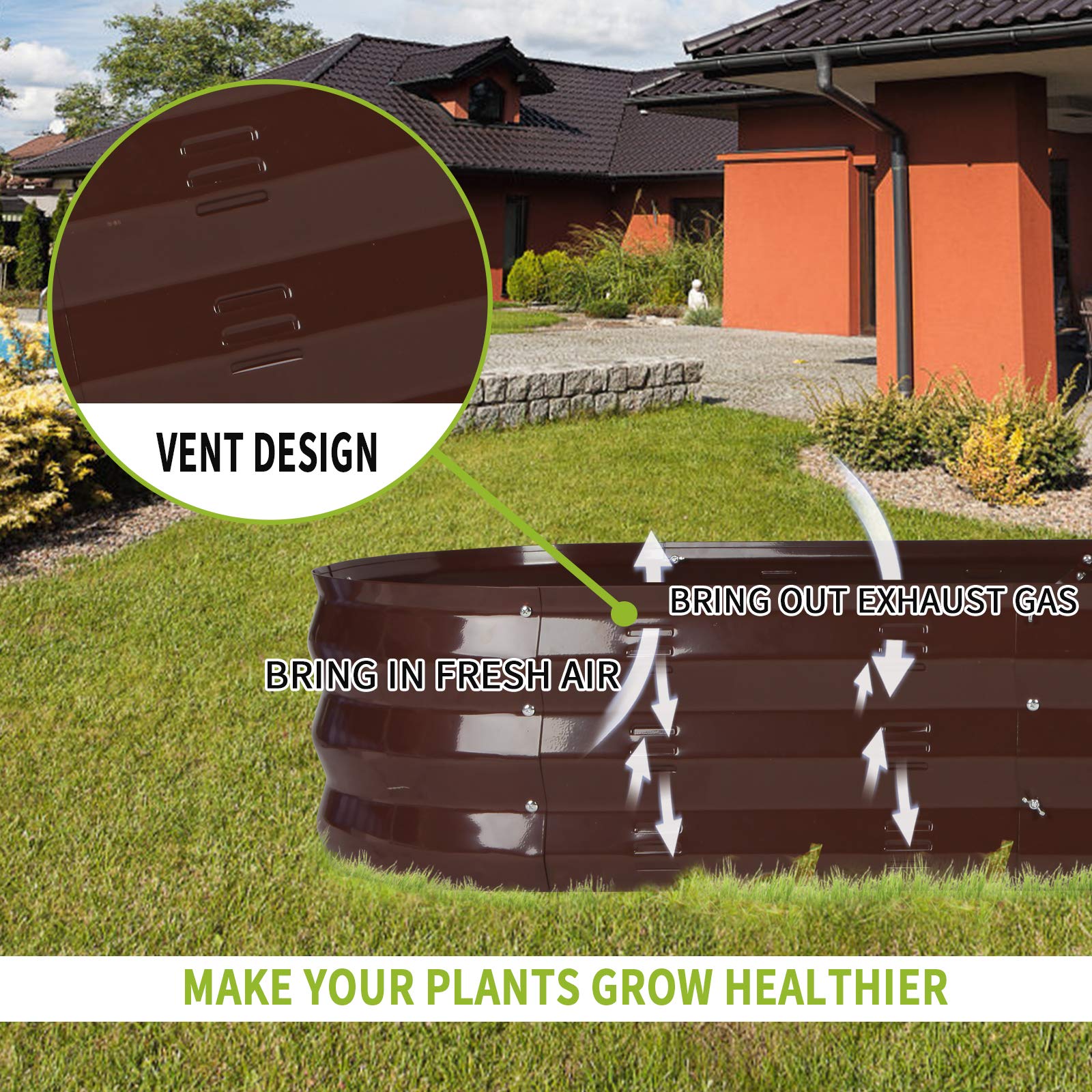 GADI raised garden bed side ventilation to help prevent water buildup