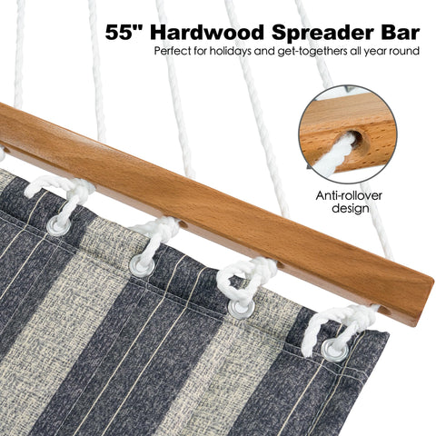 Gafete hammock with removable pillow for adjustable comfort.