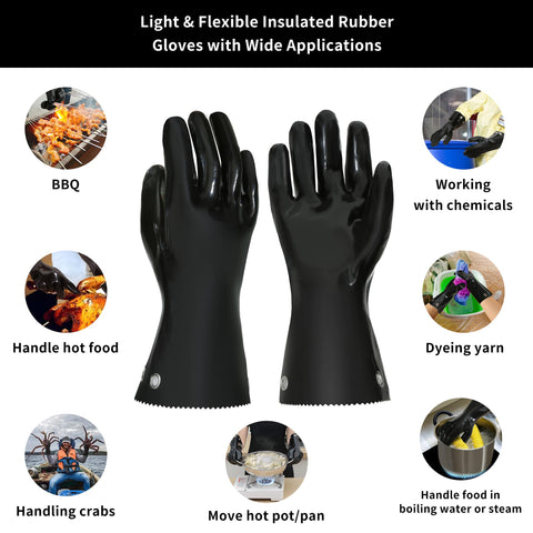 GAGAQI gloves help with safe meat handling near hot surfaces.