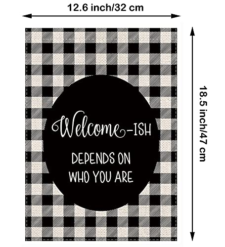 GAGEC burlap garden flag double sided readable from both sides.