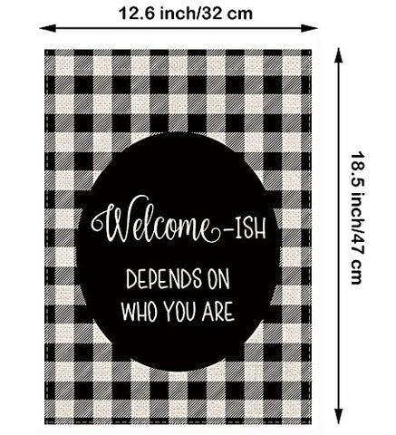 GAGEC burlap garden flag double sided readable from both sides.