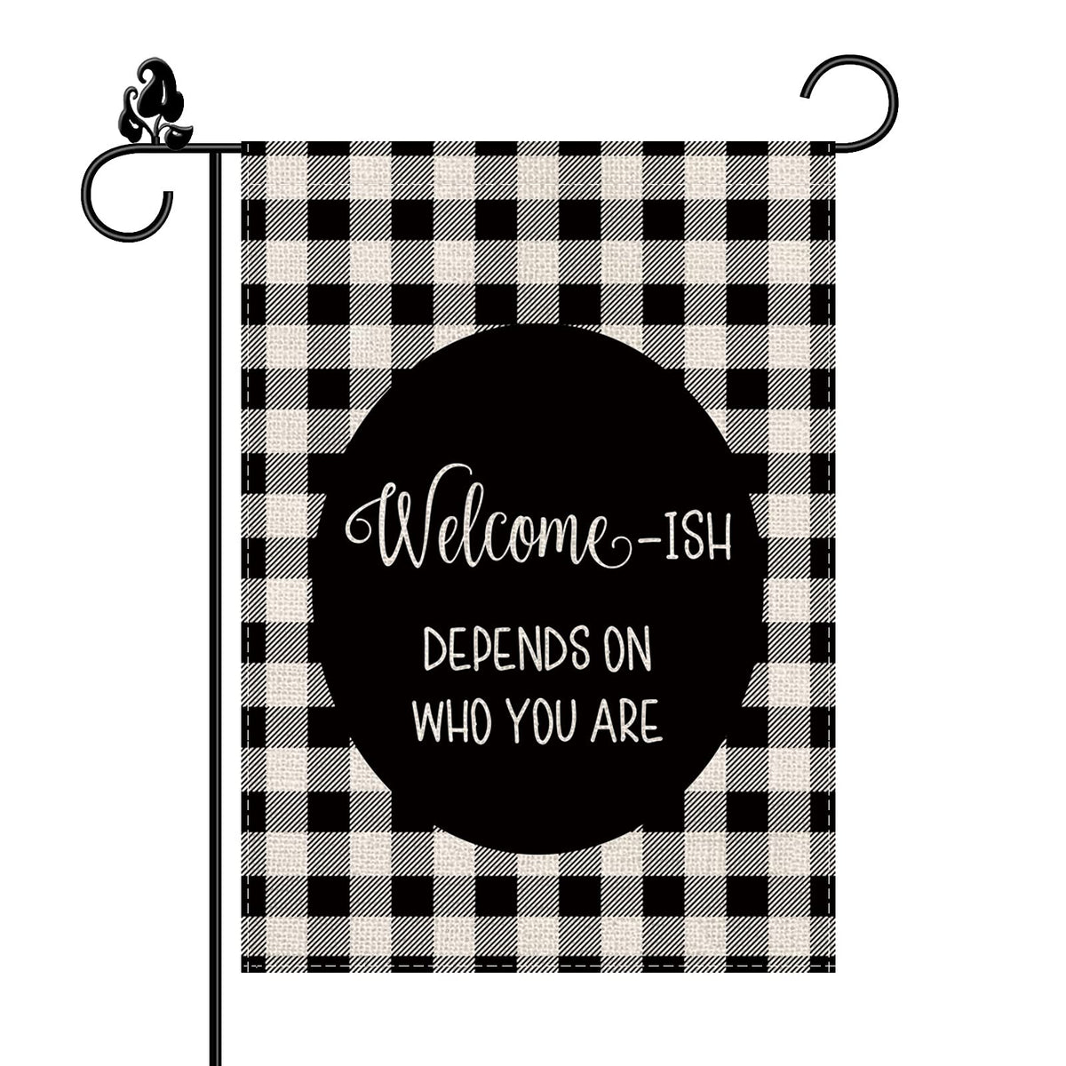 GAGEC funny garden flag hanging quote enhances outdoor curb appeal.