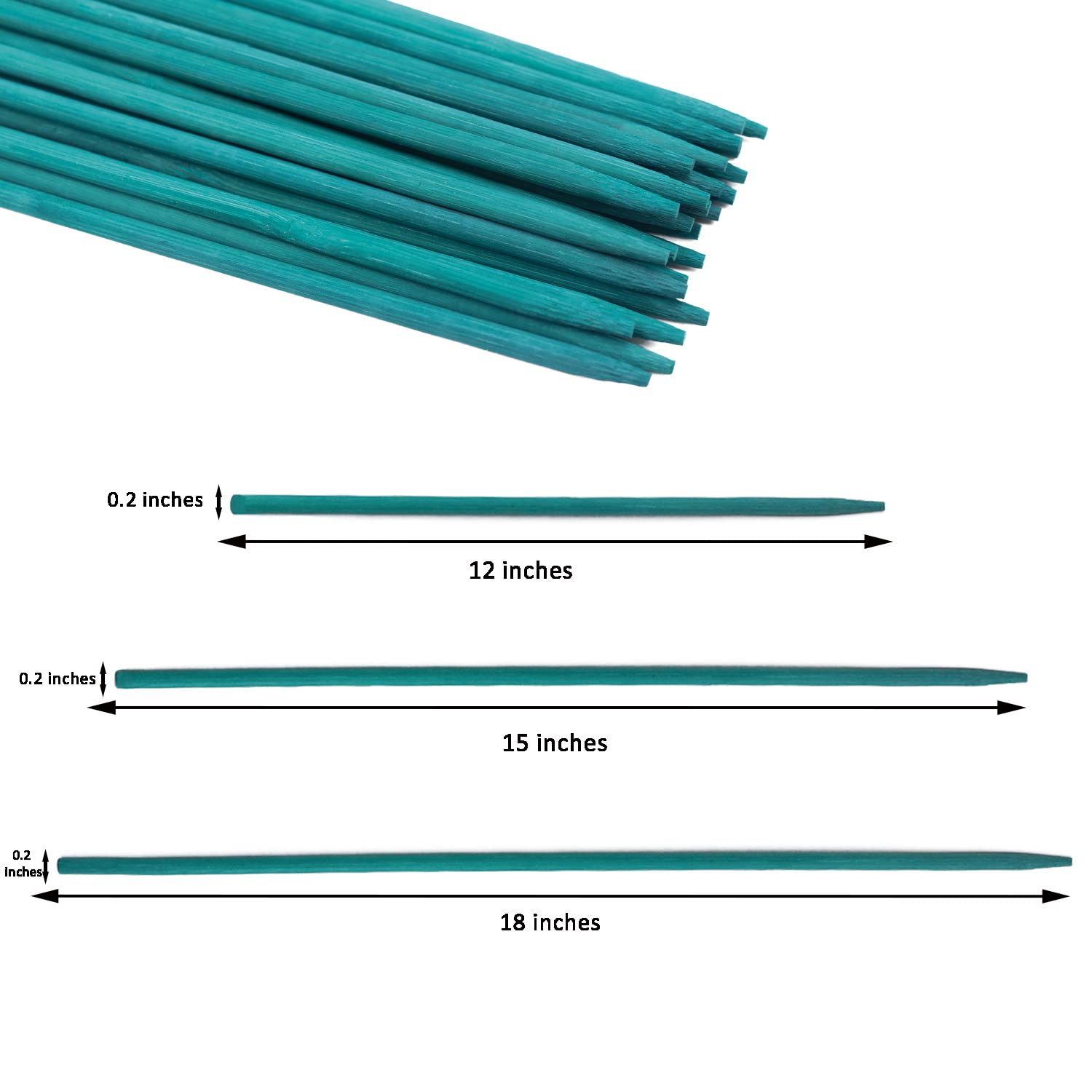 GAGINANG 18-inch stake with pointed end for easy insertion.