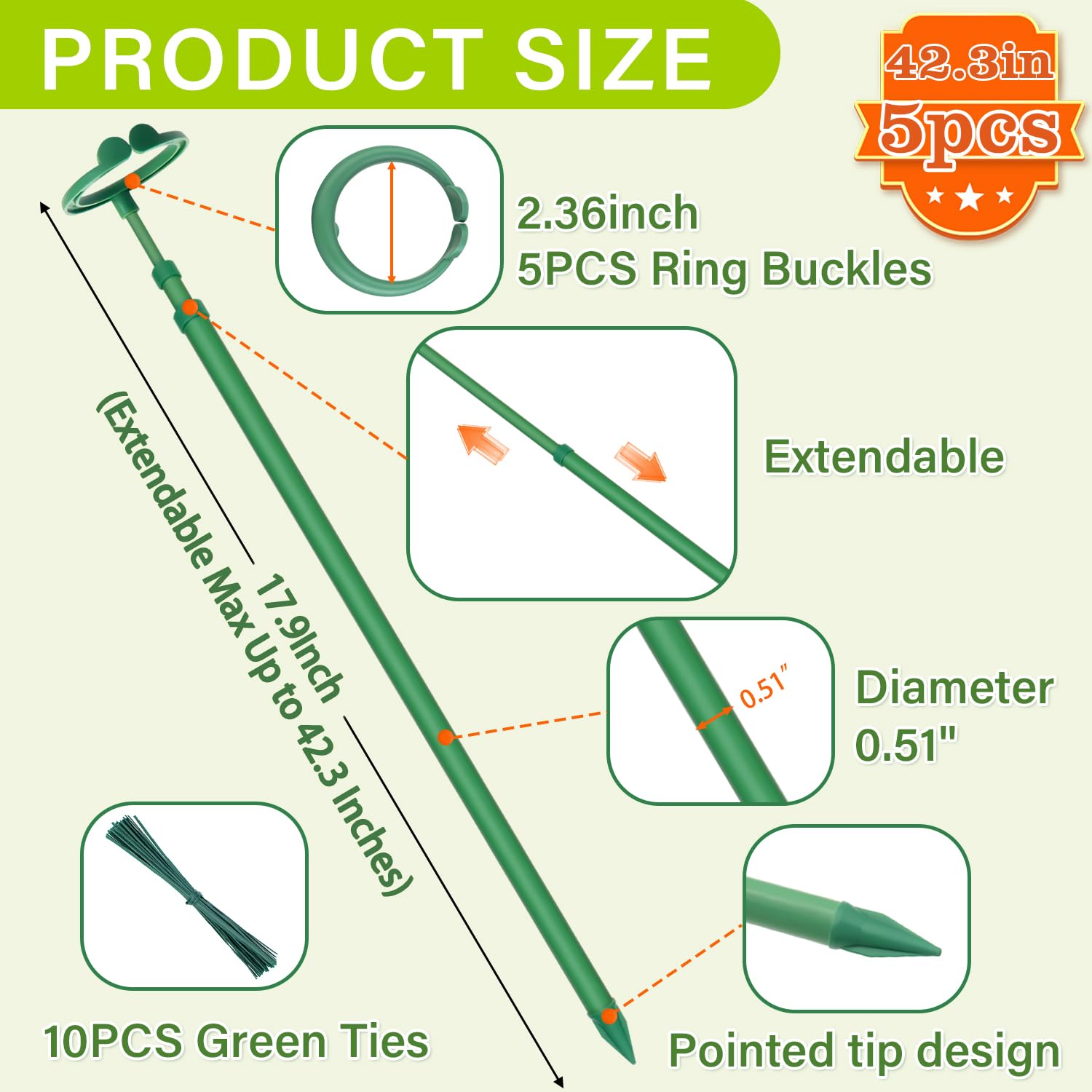 GAGINANG top clips attach quickly for secure plant staking and tidy setup in seconds.