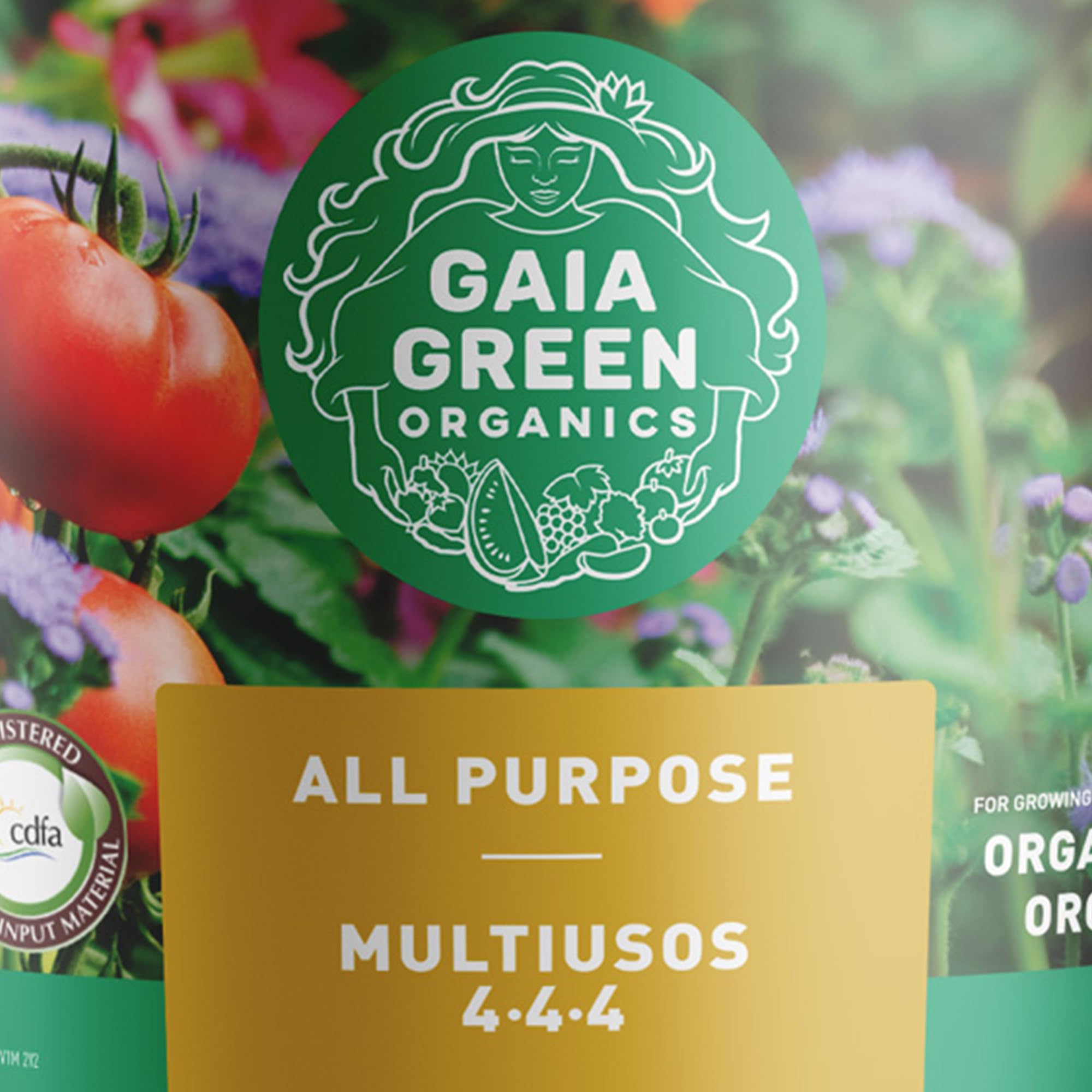 Gaia Green All-Purpose granules close-up showing slow-release texture for steady feeding.